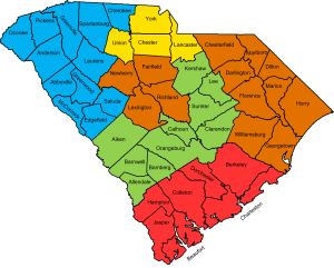 SC State Grant Contact Regions Map
